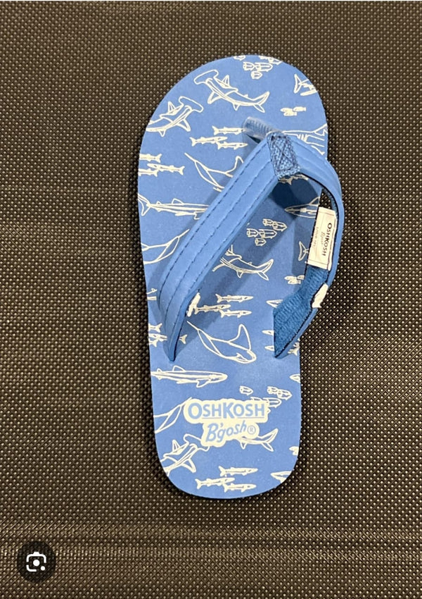 Carter's Whale Pattern Flipflop, Size: 7.5 +