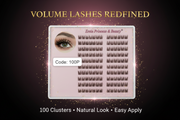 Shein 100Pcs Ersin Princess & Beauty – Premium Individual Cluster Lashes, Code: 100P +