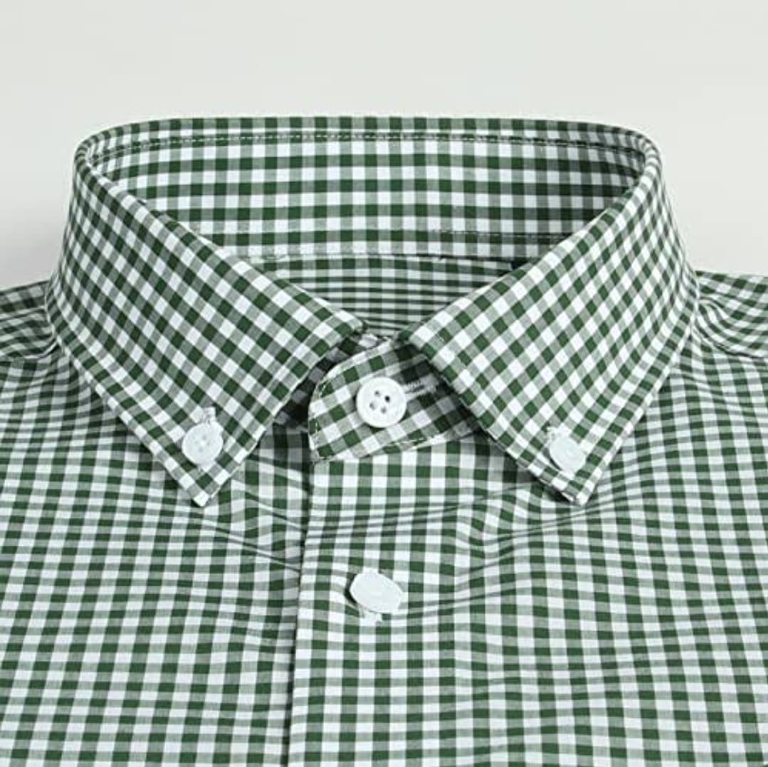 U.S. Polo Men's 100% Cotton Micro-Plaid Long-Sleeve Gingham Shirt, S +