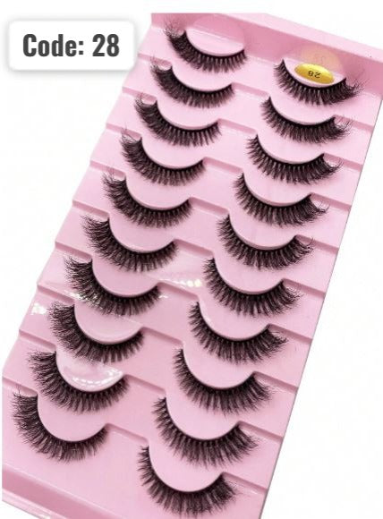 Shein 10pairs Extension Short Eyelash, code: 28 /