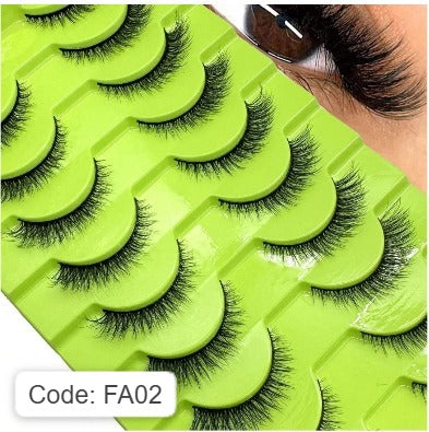 Shein Mega Volume Faux Mink Eyelashes – 10 Pairs, Code: FA02 +