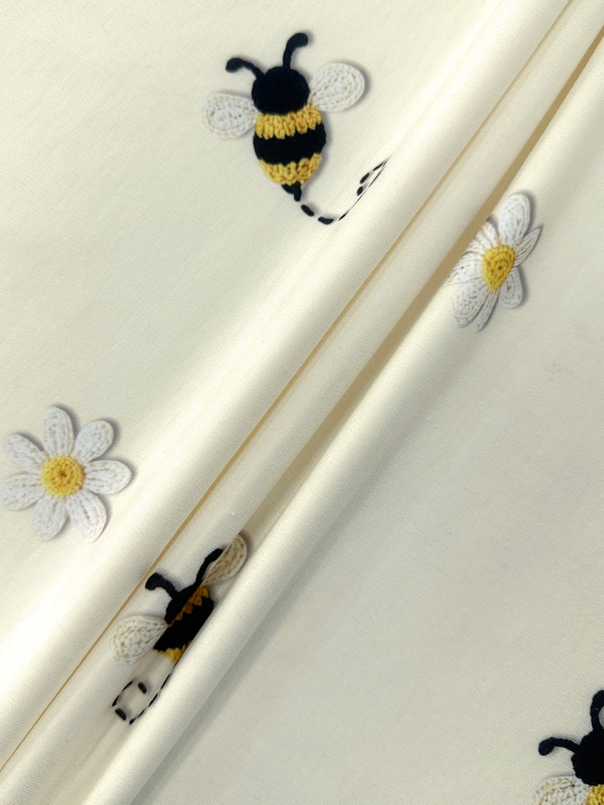 Women's Casual Bee Daisy Graphic Crew Neck T-Shirt