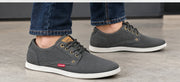 Levi’s Men's Charcoal Gray Lace-Up Casual Sneakers with White Sole, Size; 42