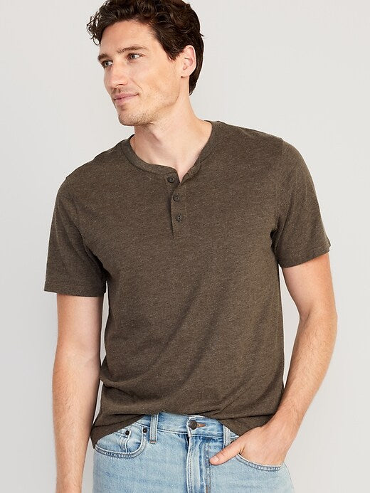 Old Navy Soft-Washed Short-Sleeve Henley T-Shirt, XXL +