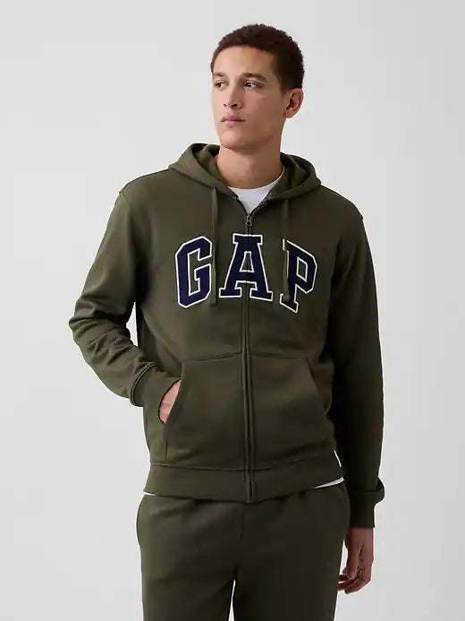 Relaxed Gap Logo Zip Hoodie, XXL +
