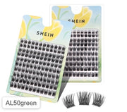 Shein Azenlo Individual Lashes Large Tray 120pcs 0.07mmC Curl Mix 10-16mm Individual Lashes -Cluster, Code: AL50 green+