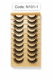 Shein Professional Faux Mink Eyelashes Set – 10 Pairs, Code: N101-1 +