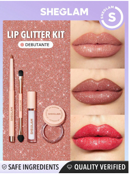 Sheglam Lip Dazzler Glitter Kit-Debutante  >.