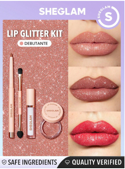 Sheglam Lip Dazzler Glitter Kit - Debutante /