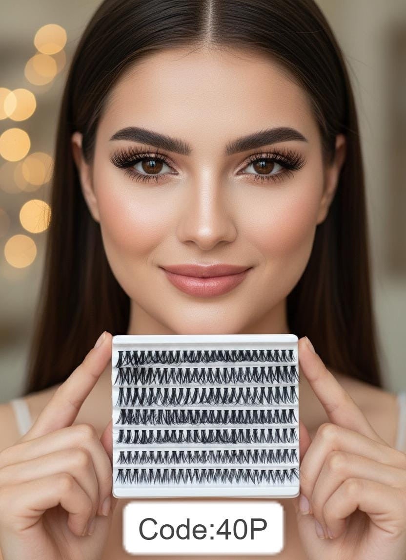 Shein 140Pcs Fluffy Individual Lashes for All-Day Beauty, Code: Fonoid 40P -.