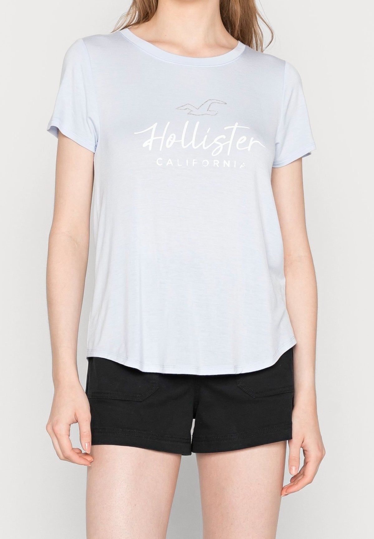 Women's Hollister Co. Purple Graphic Print Crew Neck T-Shirt