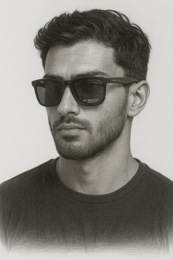 U.S. Polo Classic Black Sunglasses for Men +