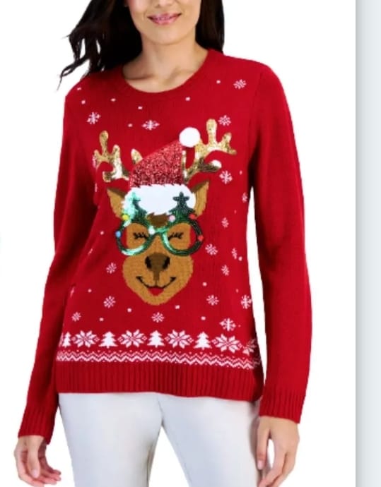 Karen Scott Women's Christmas Sweater, L */