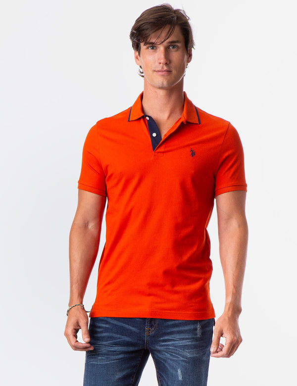 U.S. Polo Slim Fit Stretch Pique Polo Shirt, M */