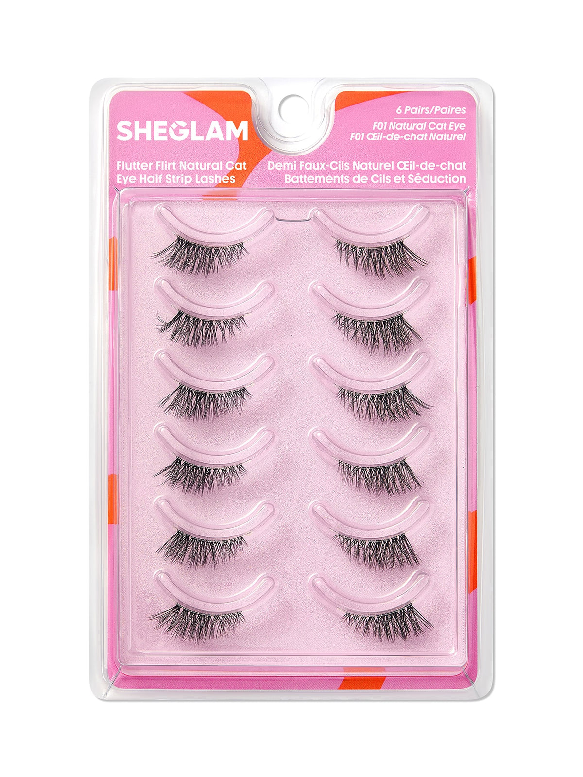 Women's Natural Cat Eye Half Strip False Eyelash Set