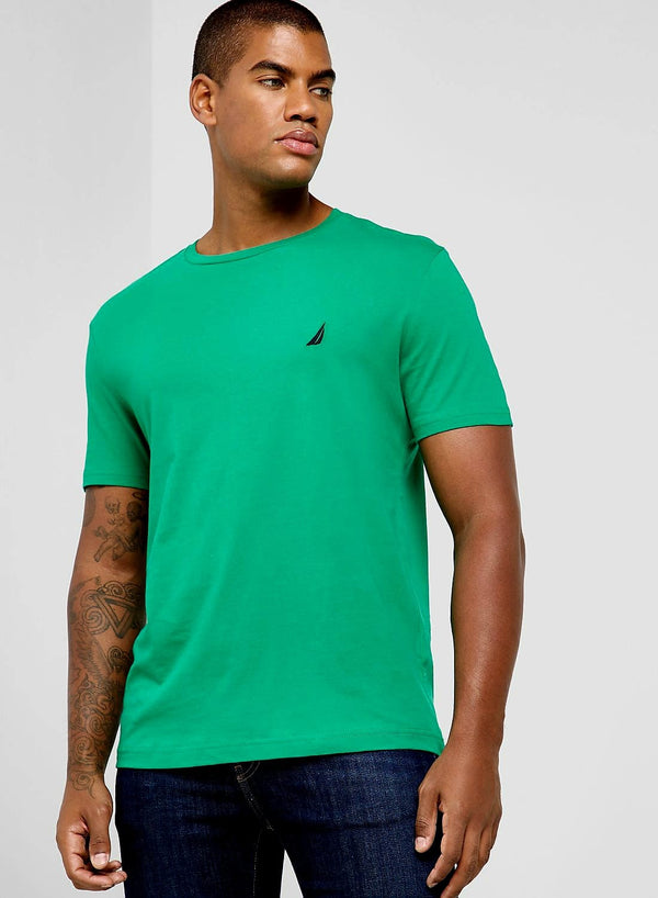 Nautica Green Knitted Crew Neck T-Shirt, XL */