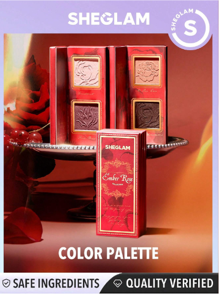 Sheglam Ember Rose Burning Devotion Color Palette 4 Colors Eyeshadow -.