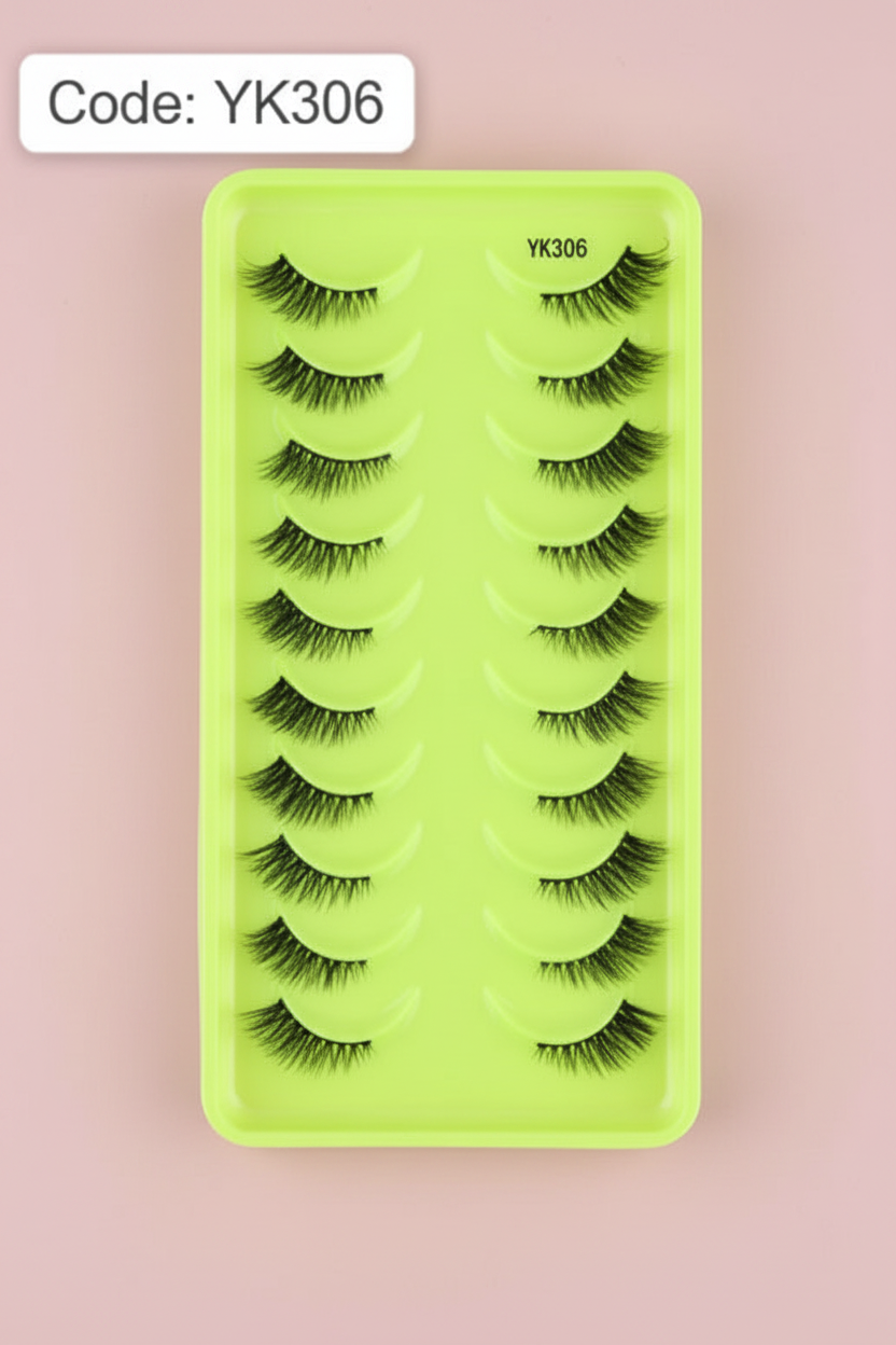 Shein Fox Eye lashes 3/10 Pairs Lashes 3D Mink Natural False Lashes, Code: YK306 +