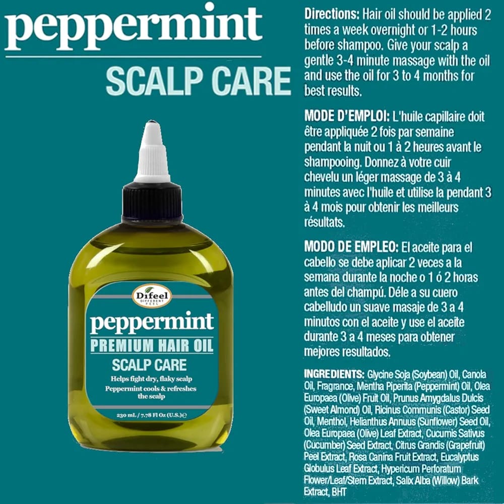 Difeel Peppermint Soothing Scalp Care Hair Oil 210 ML