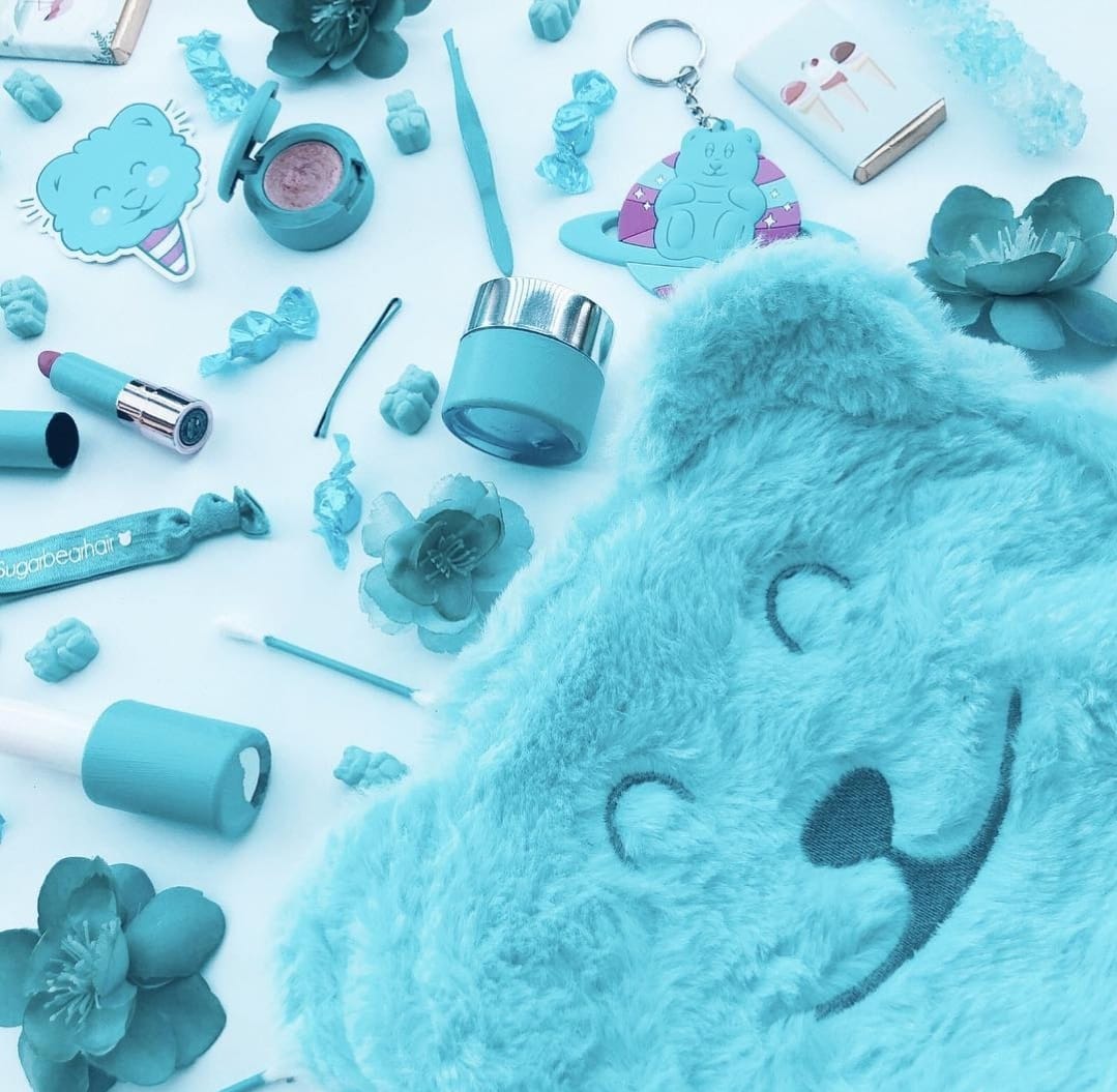 Sugar Bear Hair Fur Cosmetics Bag +