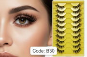 Shein 10-Pairs Ultimate Wispy Volume Lashes Set, Code: B30 +