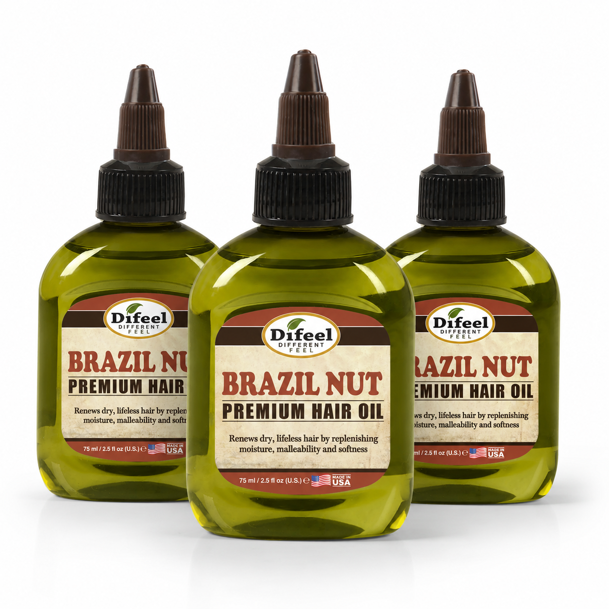 DIFEEL Brazil Nut HAIR OIL  75ML (Pack of 3)