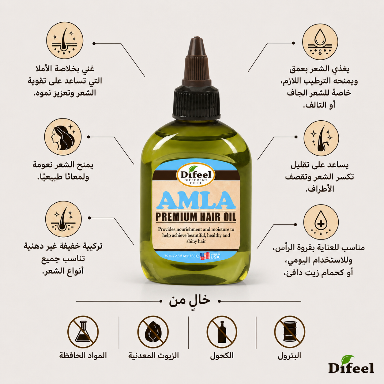DIFEEL AMLA PREMIUM HAIR OIL  75ML