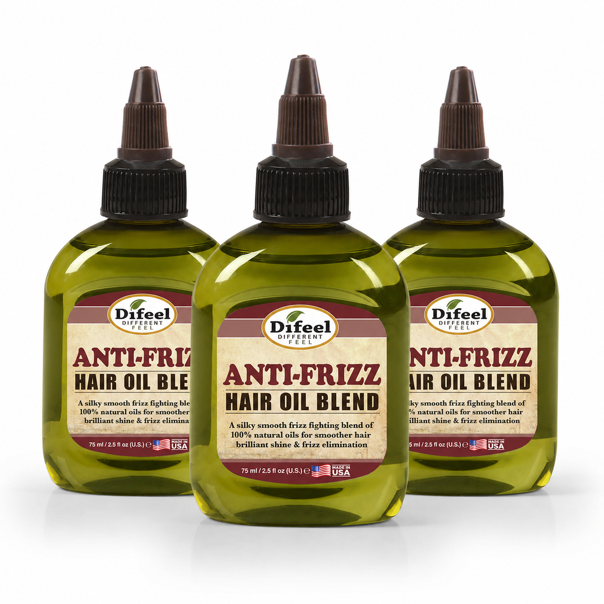 Difeel Anti-frizz Hair Oil Blend - 75ML (Pack of 3)