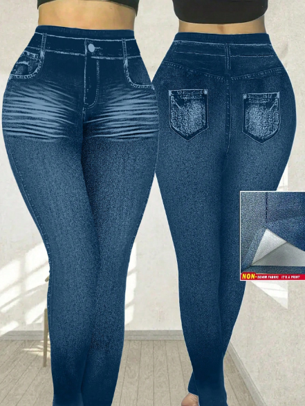 Shein Plus Size Print Skinny Women Pants, 1XL >