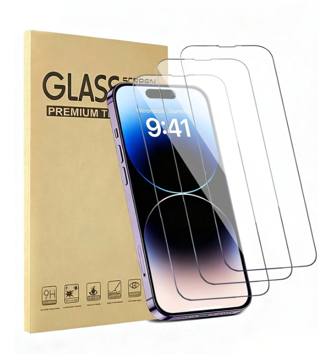 3 Packs Apple Mobile Phone Full Screen HD Anti-Drop Tempered Glass Protective Film For IPhone 16 +