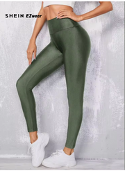 Shein High Waist Wide Waistband Leggings, XL>