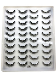 Shein 20 pairs of natural mixed 3D fake eyelashes, Code: H22 +