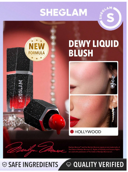 Sheglam Color Bloom Dewy Liquid Blush- Hollywood -.