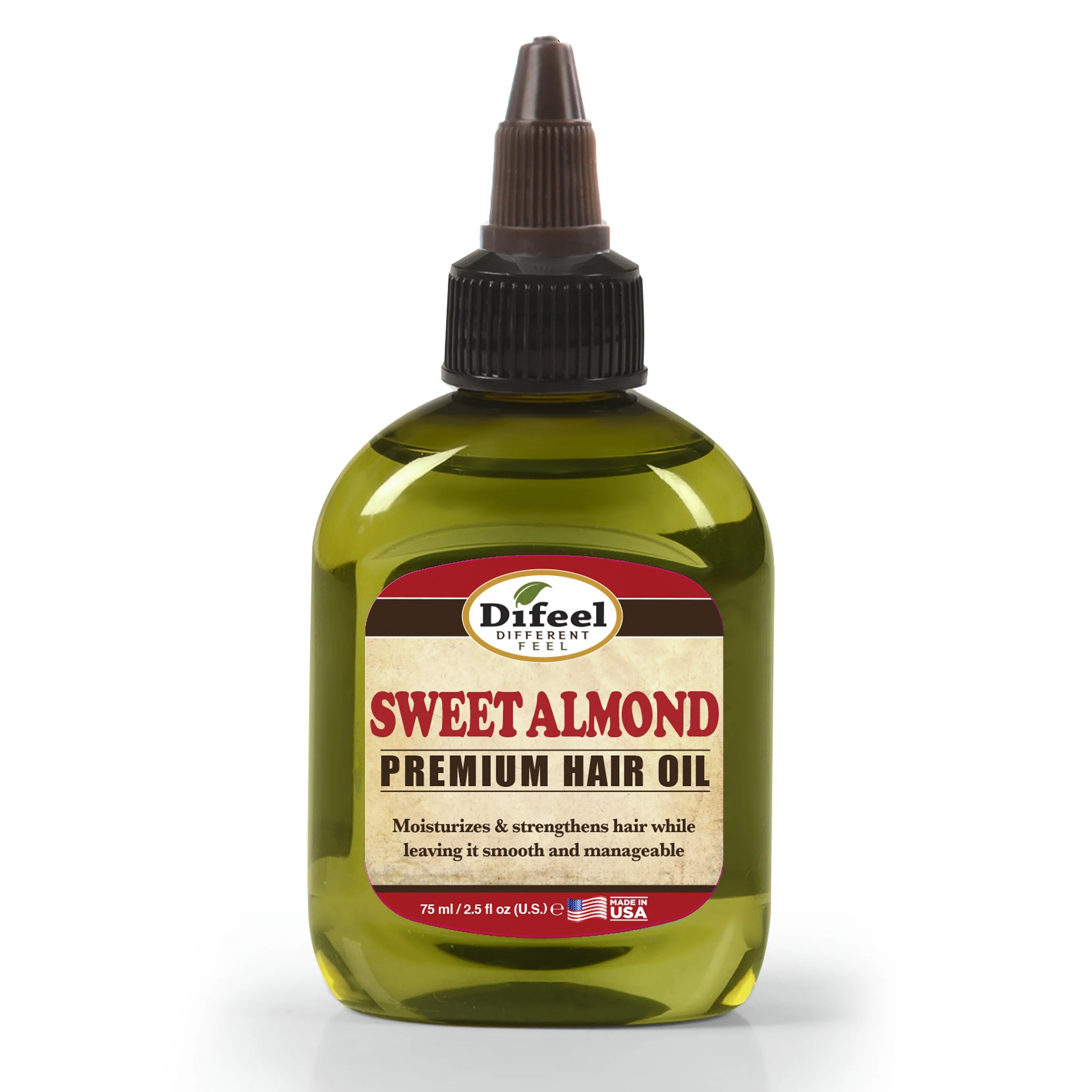 Difeel Premium Natural Hair Oil - Sweet Almond Oil 75 ML