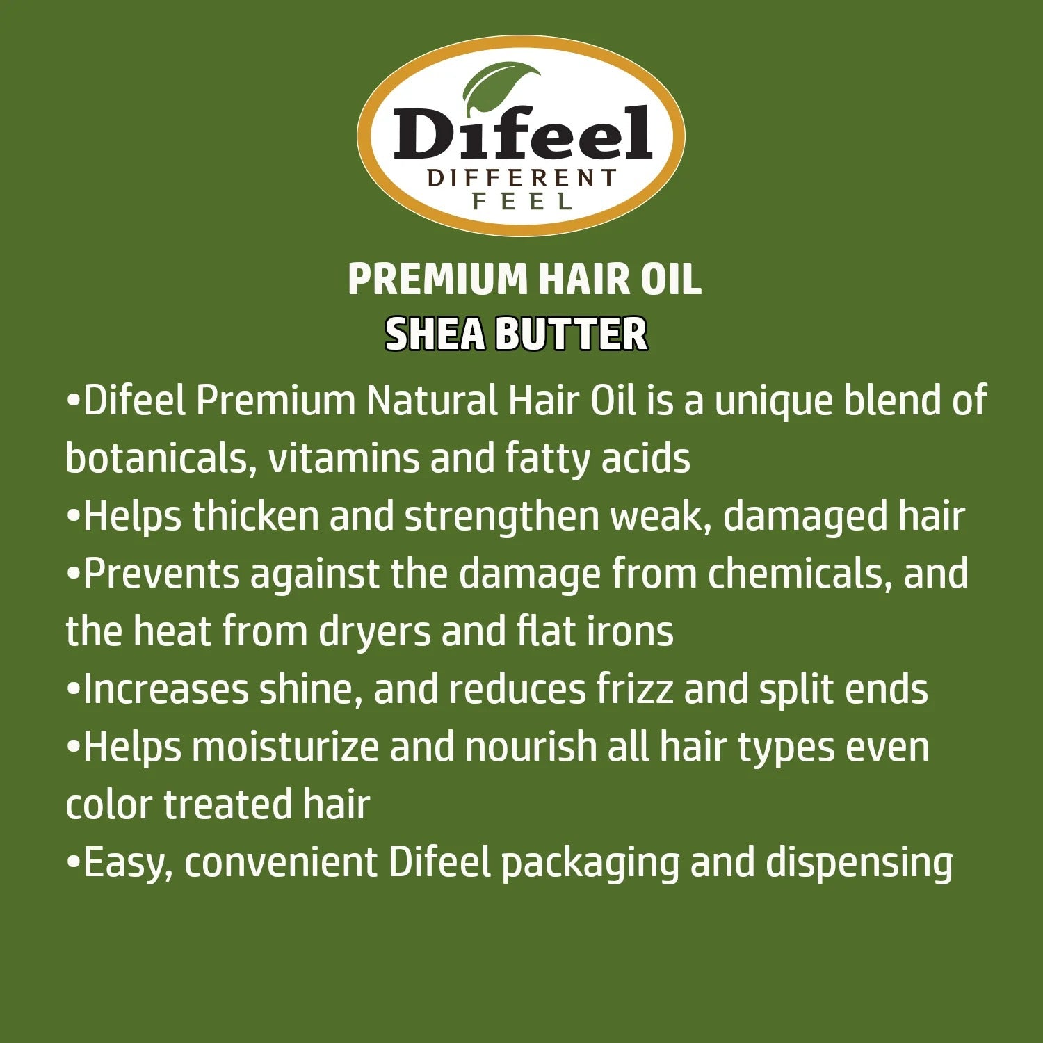 DIFEEL PREMIUM NATURAL HAIR OIL - SHEA BUTTER 75 ML