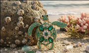 Shein Luxury Rhinestone Turtle Brooch Fashionable Marine Life Pin >