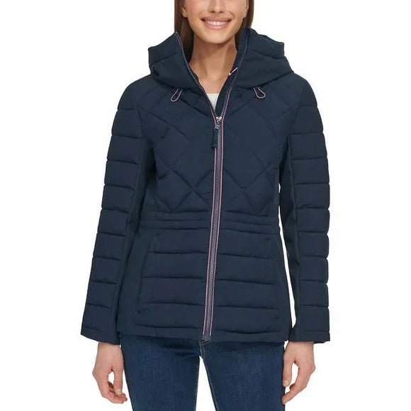 Tommy Ladies' Quilted Mixed Media Jacket /