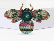 Shein Vintage Enamel Rhinestone Bee Brooches Fashion Insect Pins >