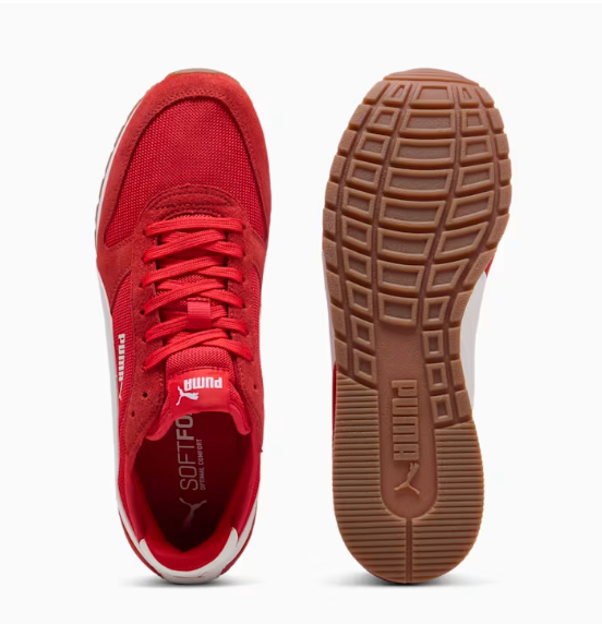 Puma Men's Sneakers Red- White-Gum, Size: 41 +