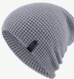 Shein Fashionable Label Decor Slouchy Beanie Hat -.
