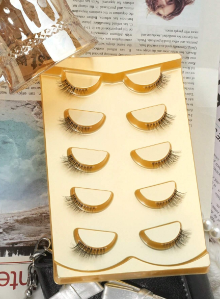 Shein Women's 5-Pair Wispy Cat Eye Natural Faux Mink False Eyelash Set Code : 3d04-5j