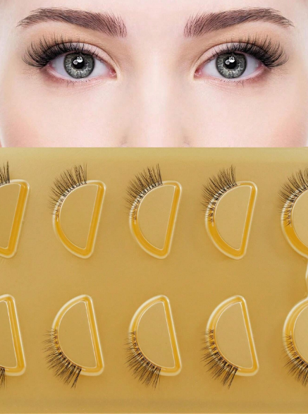 Shein Women's 5-Pair Wispy Cat Eye Natural Faux Mink False Eyelash Set Code : 3d04-5j
