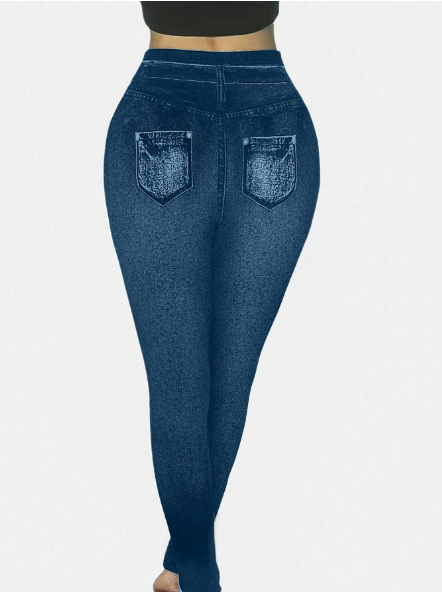 Shein Plus Size Print Skinny Women Pants, 1XL >