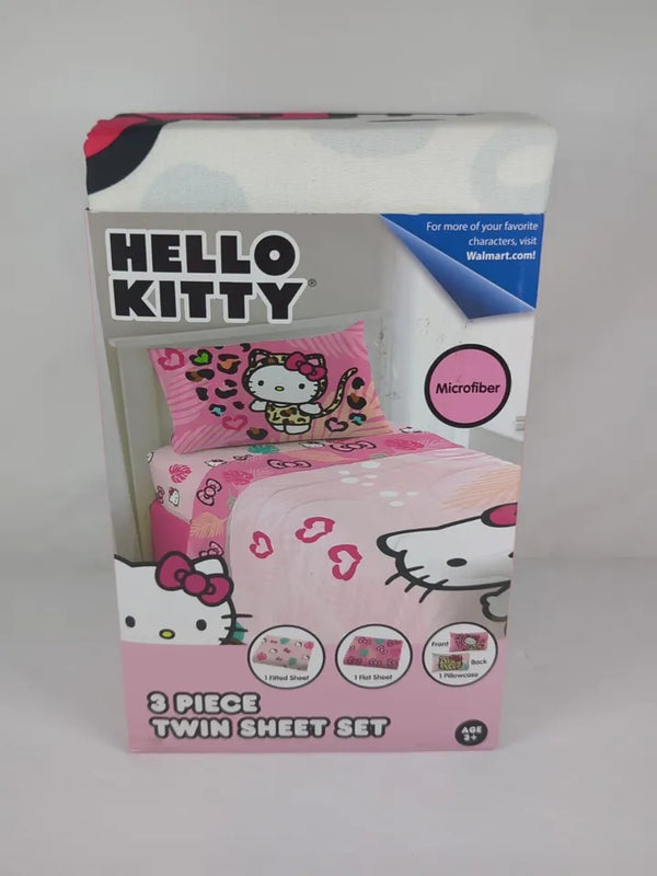 Hello Kitty "Wild Jungle" Kids Microfiber Twin Sheet Set */