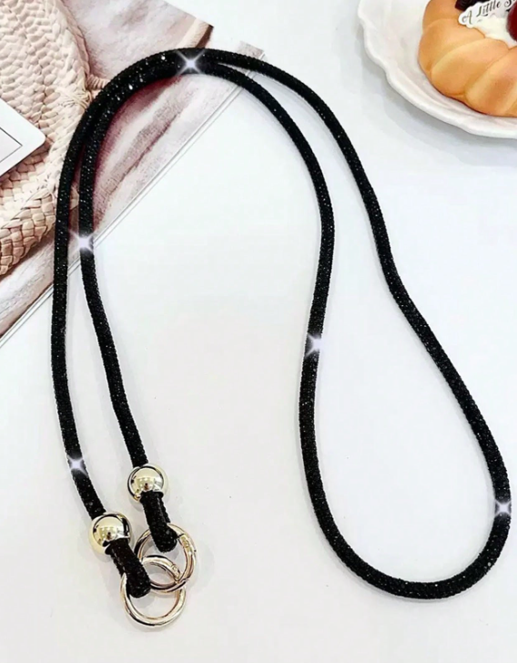 Luxury Rhinestone Lanyard, Long Crossbody Phone Strap, Can Be Used As Shoulder Or Backpack Hanger, Bag Decor Phone Cord +