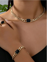 Shien Fashionable Geometric Shaped Personalized Accessory Set>
