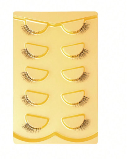 Shein Women's 5-Pair Wispy Cat Eye Natural Faux Mink False Eyelash Set Code : 3d04-5j