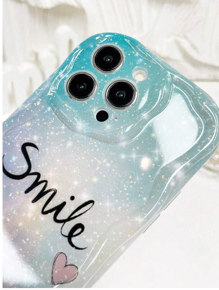 Fashionable Thickened Anti-Drop Phone Case With Starry Sky Glow-In-The-Dark Print>
