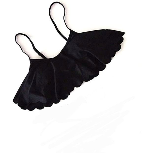 Ekouaer Women's Sexy Strap Bikini Set Strapless Ruffles Swimsuit Bathing Suit, M +