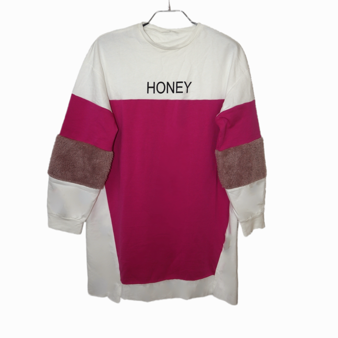 Shein Sweatshirt with Ruffled Lettering Print Cut & Stitched, 11-12T+